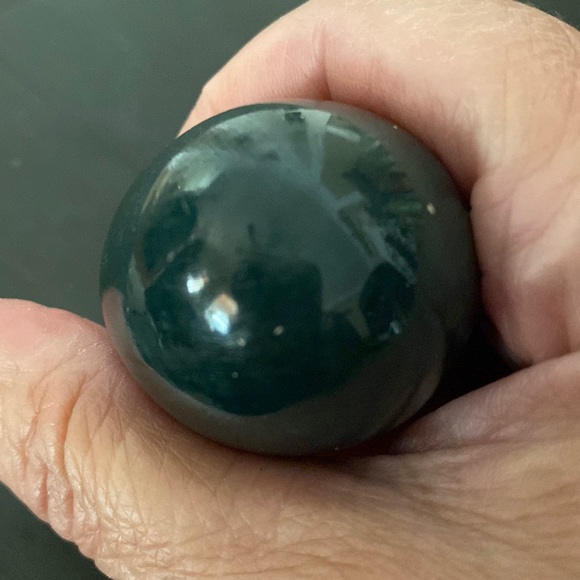 Vintage Madagascar Genuine Polished Green Jasper Egg Crystal Healing - Picture 4 of 9